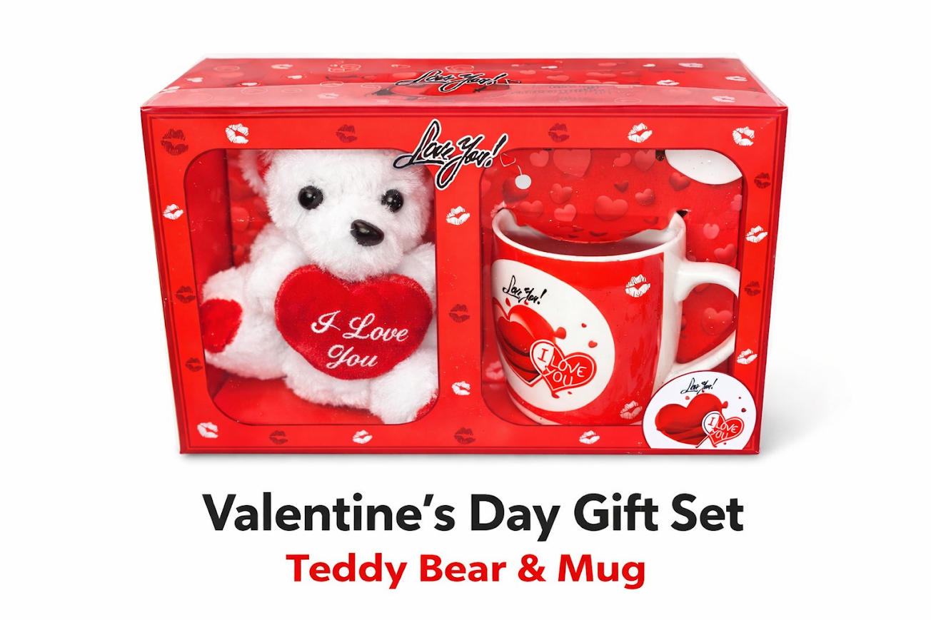 Set Cadou de Ziua Îndrăgostiților – Ursuleț & Cană